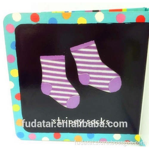 FDT customized good quality creative kids cloth touch and feel board book printing